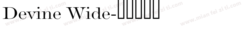 Devine Wide字体转换